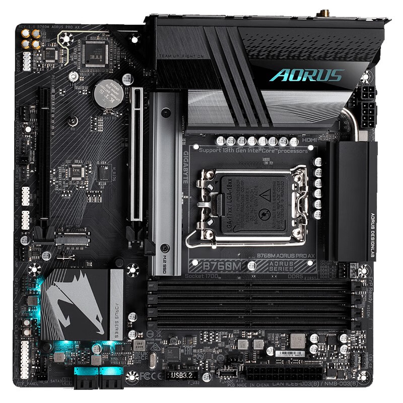 技嘉（GIGABYTE）B760 AORUS小雕 迷你雕 台式机电脑主板 支持12/13/14代处理器主板 B760M AORUS PRO AX D5小雕