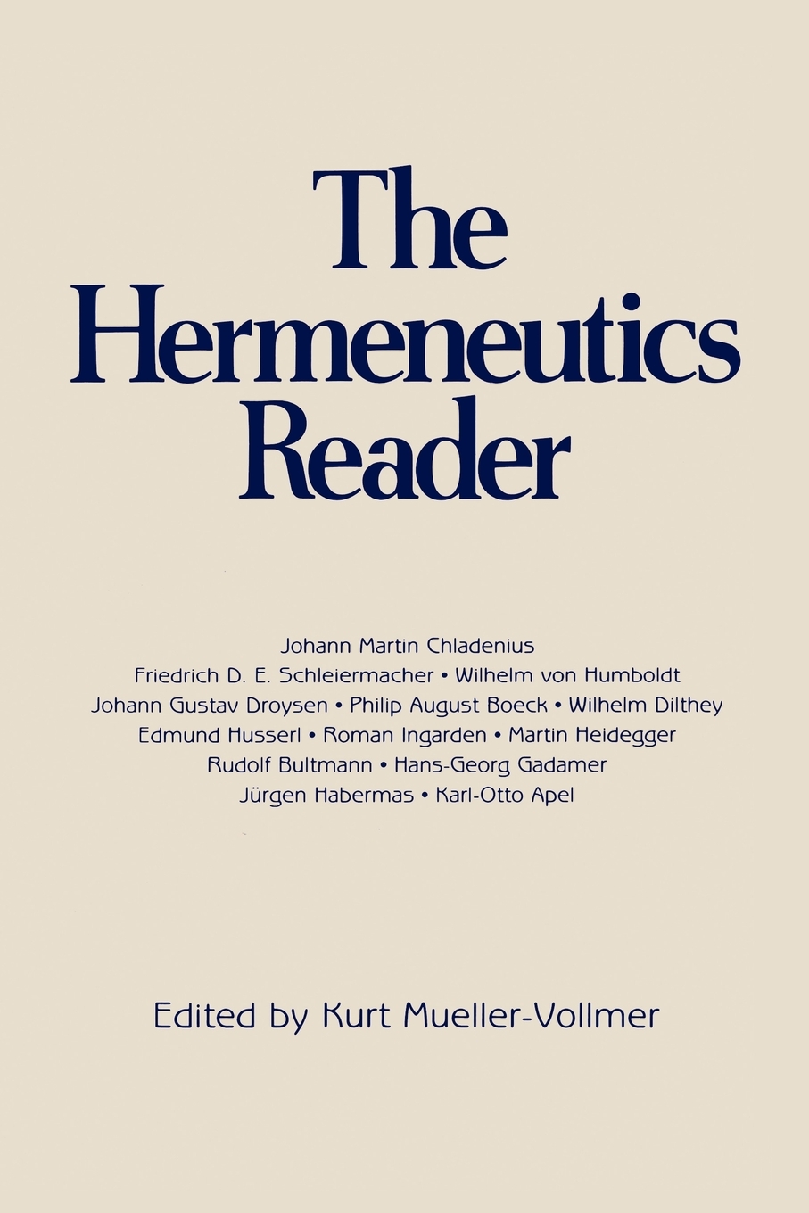 预售 按需印刷hermeneutics reader: texts of the german tradition