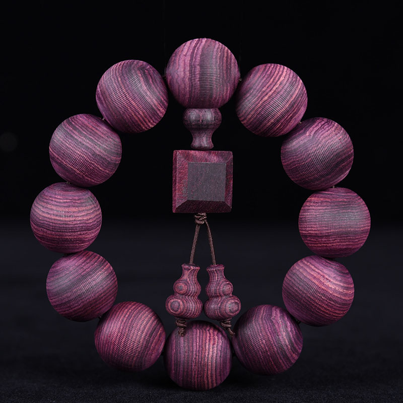 xpela紫花梨佛珠手串 紫油梨紫油底媲美海南手链男女