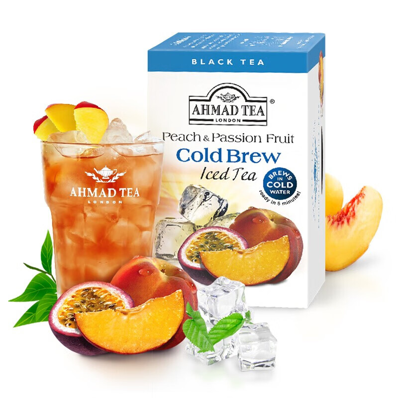 百香果红茶20入盒装1分钟立享冰红茶 冷泡茶-蜜桃百香果红茶20片盒装