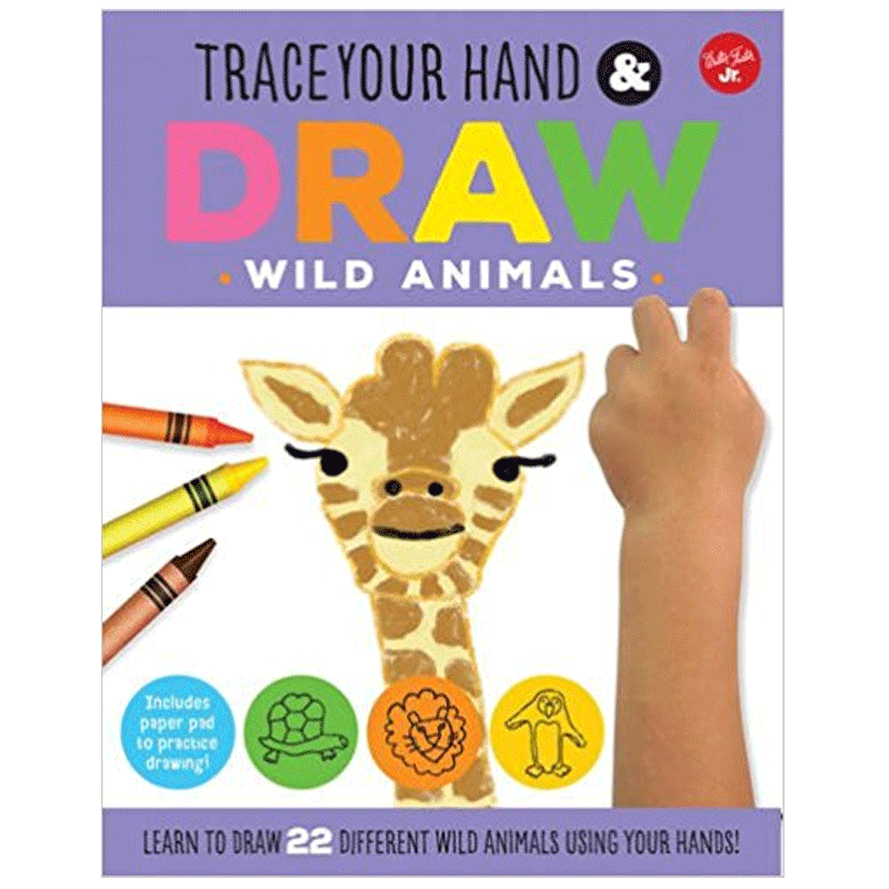 用手画野生动物 Drawing with Your Hand Wild Animals 英文进口原版 