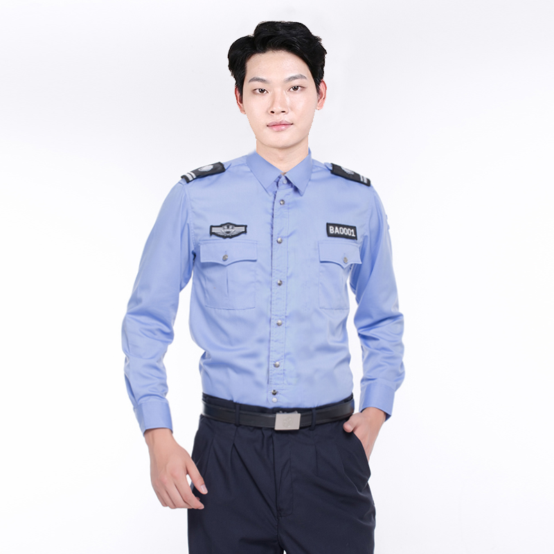 【京选】警察特训服保安服天蓝色短袖衬衣11款灰色夏装衣服保安工作服