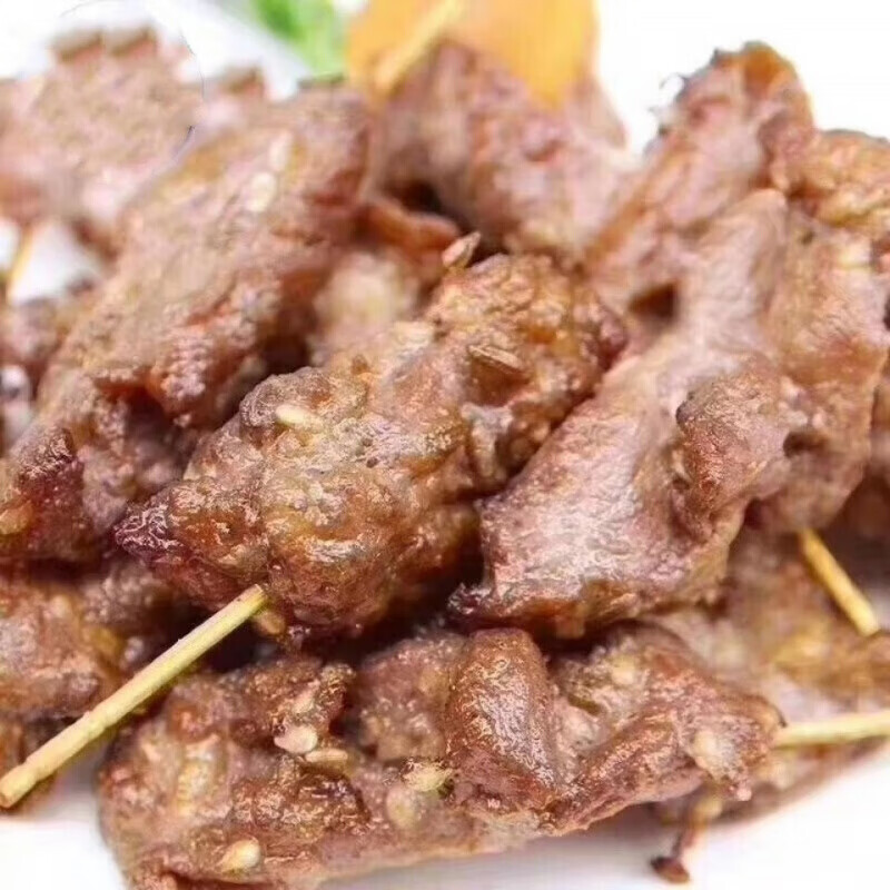 德祥隆2袋香嫩儿童羊肉串油炸羊肉串牙签肉调味烧烤生制生肉 2袋kg