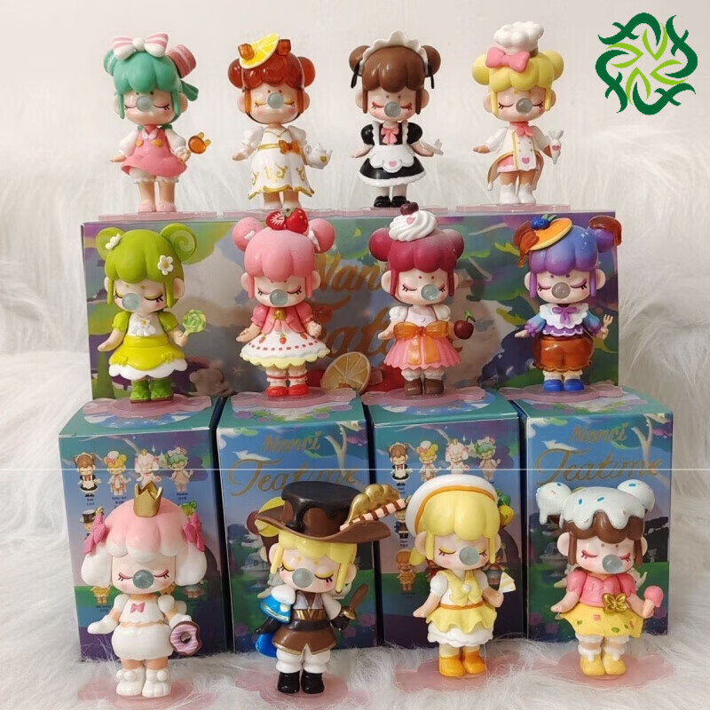 盲盒下午茶潮玩高颜值四代娃娃摆件小女生小公主生日 隐藏款(薄荷冰沙