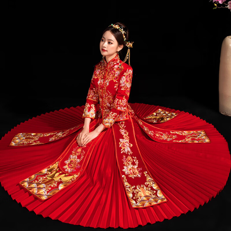百丽驼美士 balitomms秀禾服新款结婚新娘女中式婚纱礼服龙凤褂秀禾服