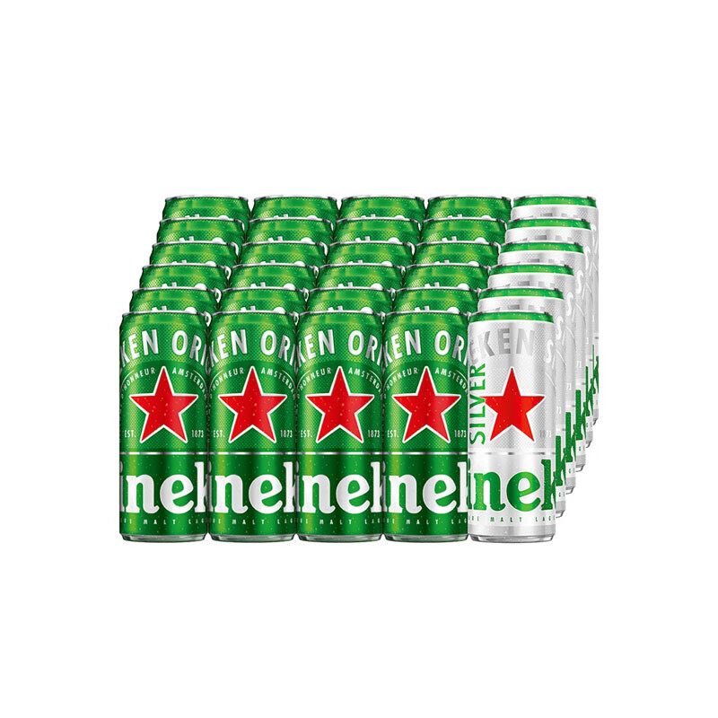 喜力啤酒混装大包装 全麦酿造 整箱啤酒（330ml*15罐*2箱） 330mL 30罐 组合装