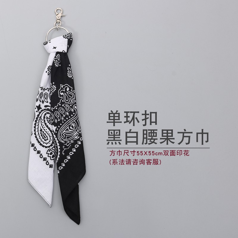 杉沓头巾男阿美咔叽风街舞方巾裤巾复古嘻哈腰果花领巾腕巾系明星网红