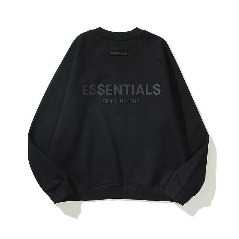 Fearofgod品牌,fearofgodlogo 阳小哥欧洲站男fearofgodfogessentials复线潮牌后背压胶圆领宽松卫衣