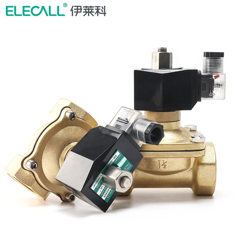 伊莱科（ELECALL）铜制常开型电磁阀 水阀油阀气阀 AC220V  2W-250-25K(1寸)