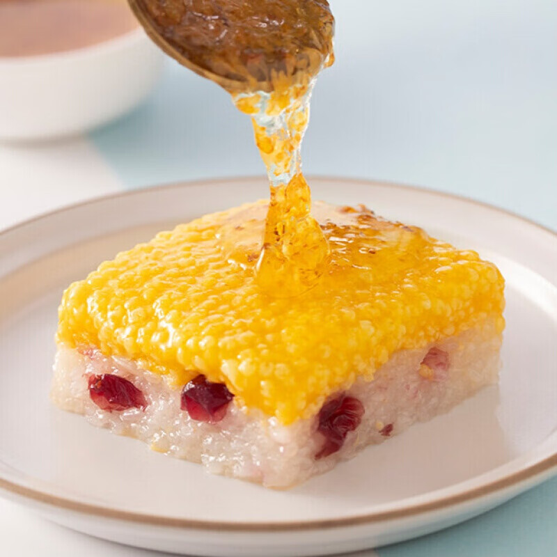 黄米凉糕 西贝招甜点西贝莜面村 黄米凉糕340g60g桂花酱招