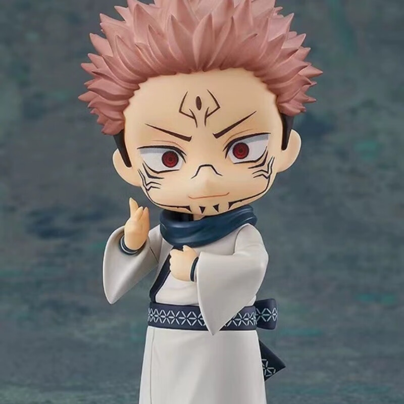 山头林村咒术回战q版粘土人两面宿傩诅咒可动换脸国产机箱桌面摆件