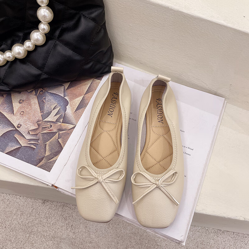 书兜大码女鞋40-43宽胖脚豆豆鞋夏天蛋卷鞋舒适软底鞋41一43瓢鞋蝴蝶