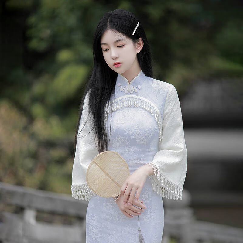 歆栩民国风小洋装旗袍夏季新款小四季改良年轻款倒大袖少女春夏复古珍