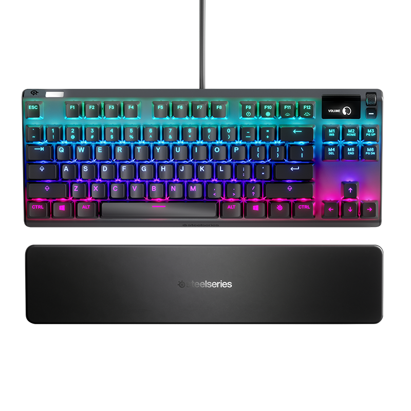 赛睿 (SteelSeries) Apex 7 TKL 黑色 全新按键体验 OLED屏幕 青轴 游戏机械键盘 1164元