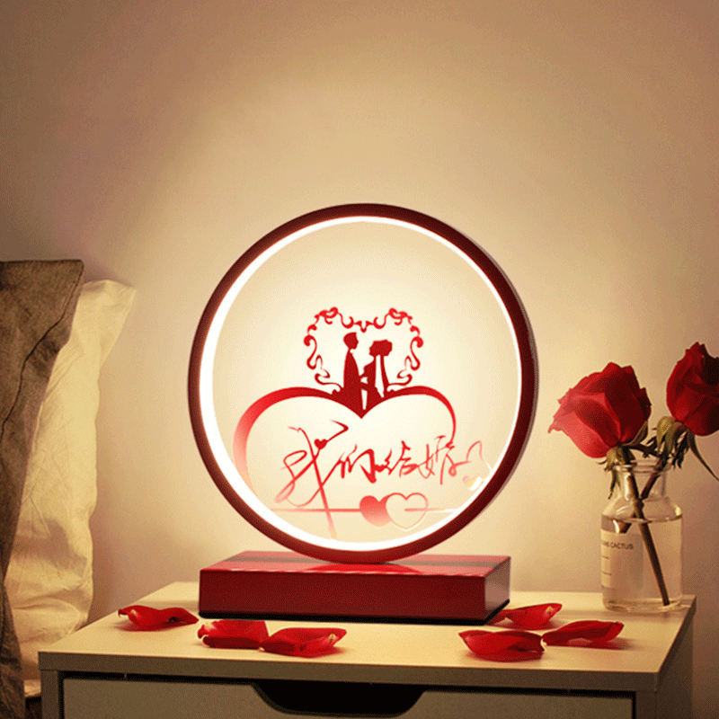 led台灯床前床头小夜灯 新婚结婚礼物送朋友纪念日订婚礼物送老婆婚庆