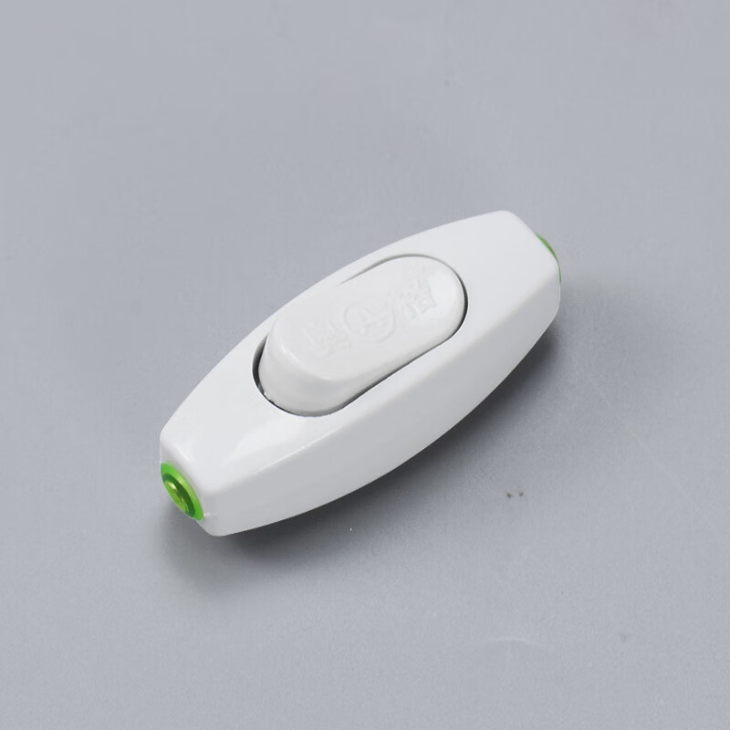 驭舵小型床头开关中途接线手捏电灯风扇家用船型按压按钮白色开关定制