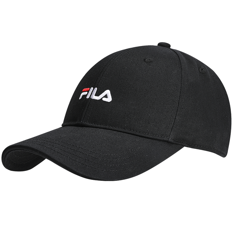 FILA 斐乐 棒球帽款季时尚休闲鸭舌帽子遮阳帽 正黑色-BK XS