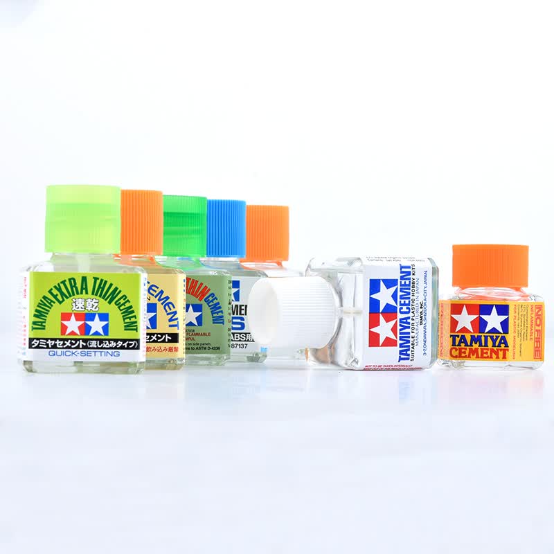 田宫胶水 流缝胶水橙味白盖高达模型胶水 速干绿盖无缝制作胶 87038绿