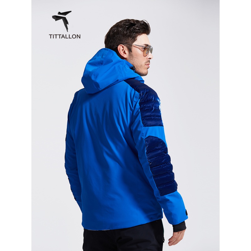 体拓（TITTALLON）【T系列】双板专业滑雪服男 四向弹力防风防水保暖透气滑雪外套 黑色 2XL