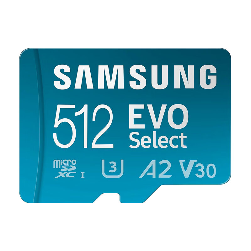 SAMSUNG三星 EVO Select Micro 存储卡内存卡 512GB 传输速度130MB/s 适配手机平板电脑MB-ME512KA/AM