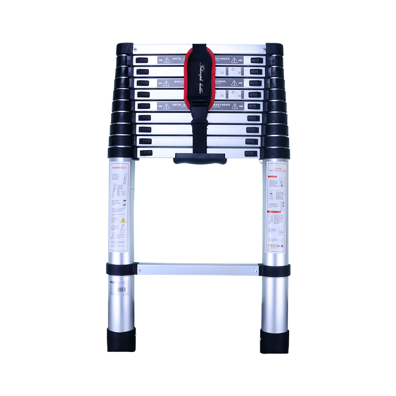 良浦 梯子竹节梯伸缩梯子多功能工程直梯轻便铝梯梯子家用楼梯小梯子伸缩梯3.2米11步 B1-3