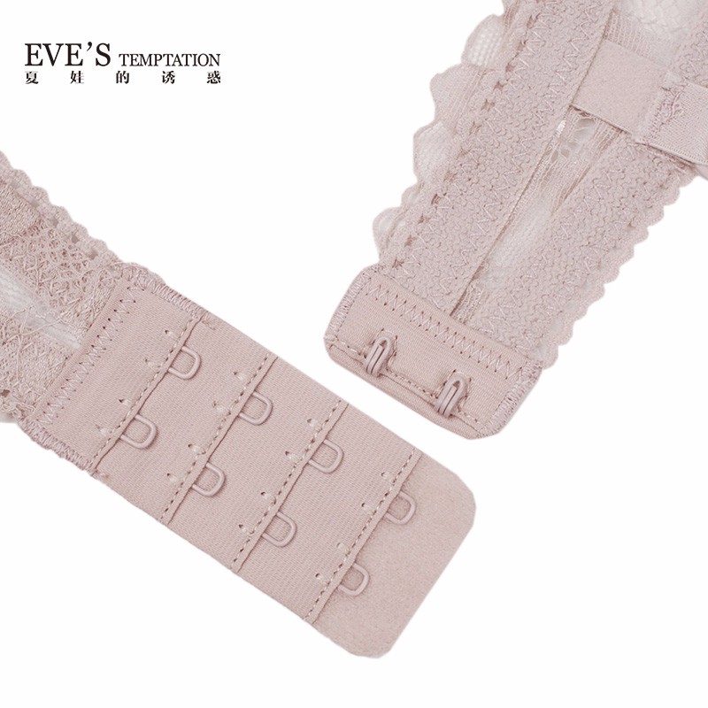 夏娃的诱惑绽放组女士内衣女套装性感蕾丝文胸薄款上托聚拢收副乳防下垂胸罩 粉色 75C