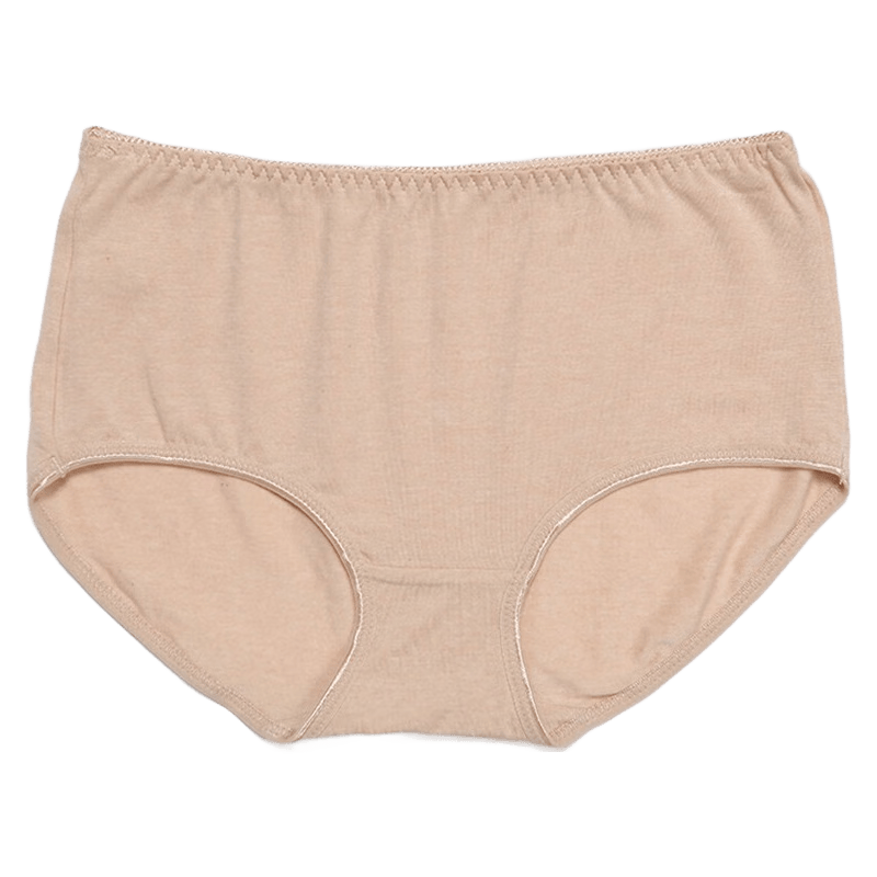 天彩(raibow)天然彩棉女式中腰三角内裤两条装8214 浅棕色 xxl