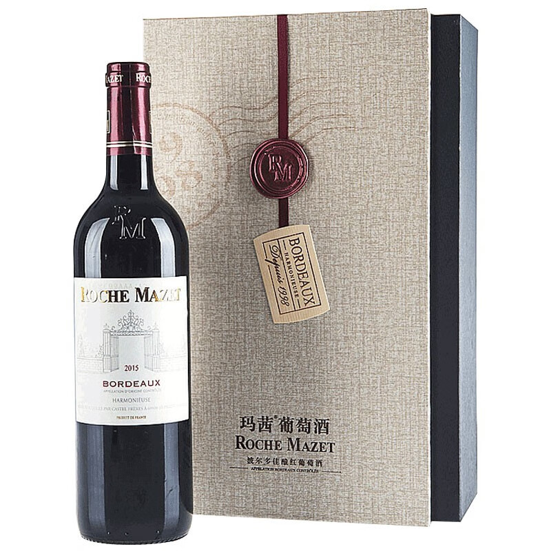 建发酒业 法国原瓶进口红酒 卡思黛乐castel玛茜波尔多佳酿红葡萄酒
