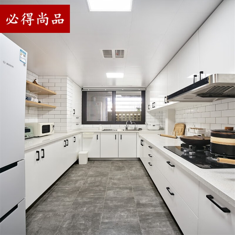 必得尚品沈阳必得尚品整体橱柜定制简约现代厨房石英石台面enf级全屋