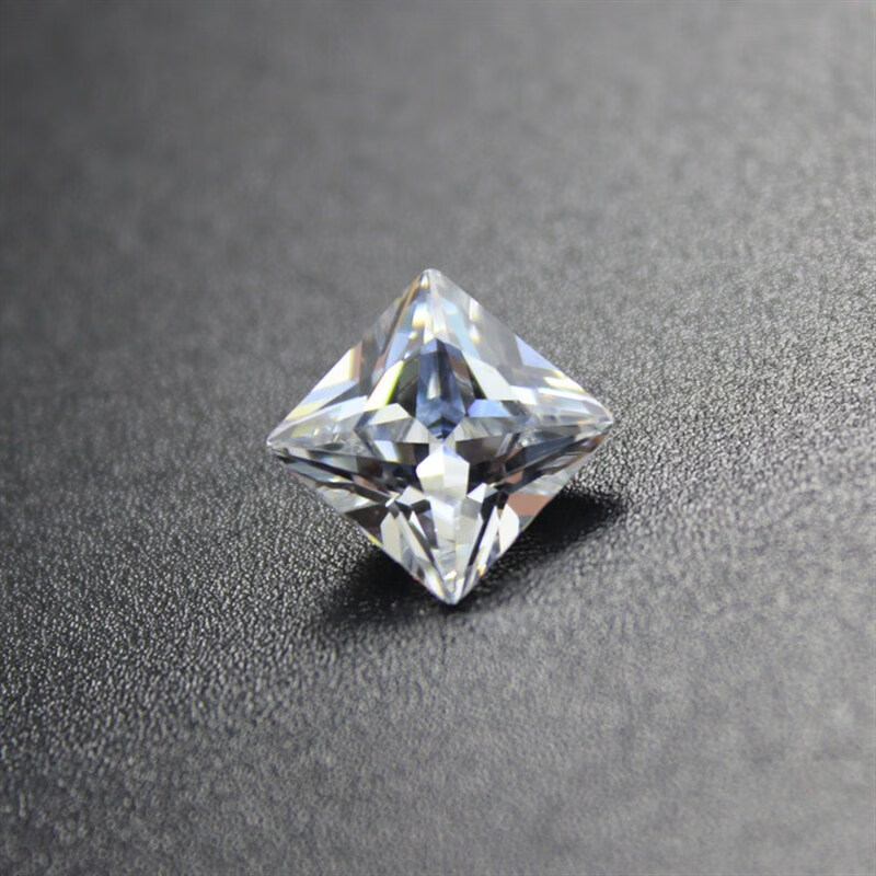 盈喜简约大气异形钻公主方钻石切割白色锆石瑞士钻珠宝首饰裸钻正方形