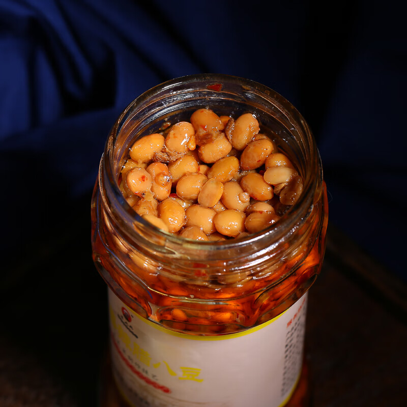 毛家食品 香辣腊八豆湖南特产拌面酱开胃下饭菜280g瓶装
