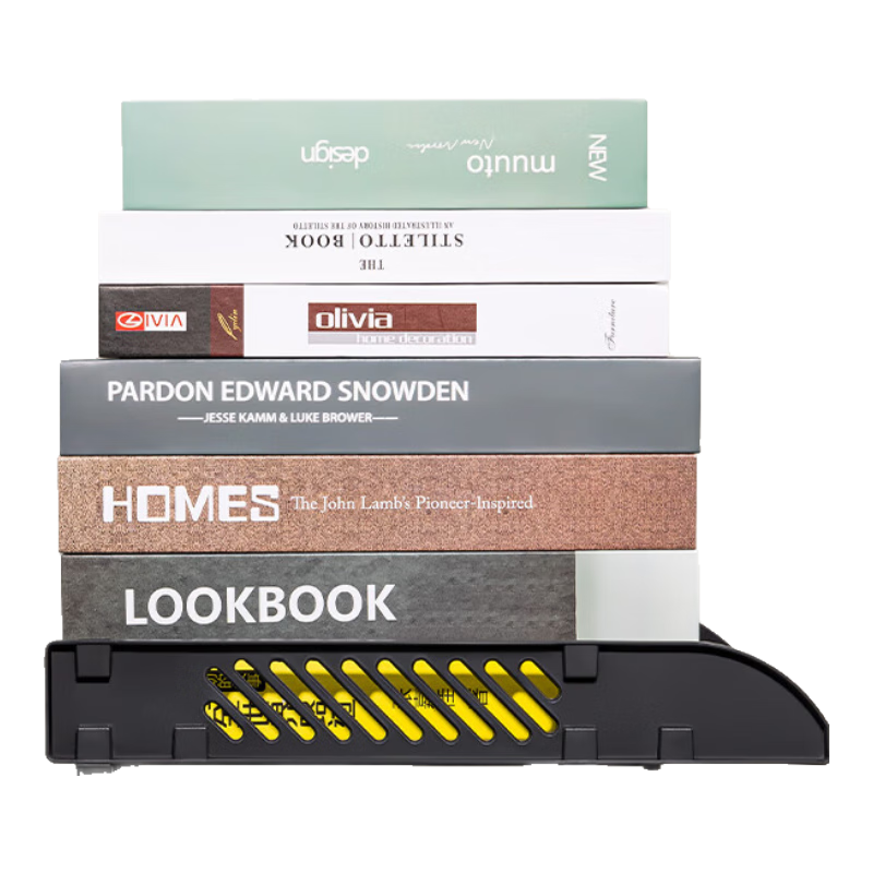 得力三层镂空收纳文件座自由拆卸组装三层文件盘/文件框栏牢固耐用桌面档案收纳盒文件置物架管理 黑色