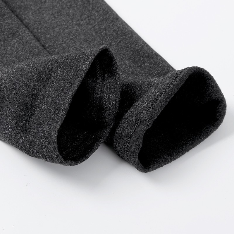 ClleanKoam 保暖裤男士冬天加厚内穿修身打底单件秋裤 黑色 XXXL(适合180-210斤)