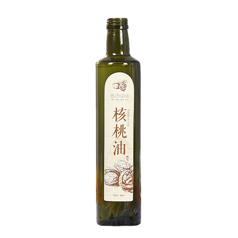 虎雀（HUQUE）山茶油空瓶 礼品盒芝麻油瓶 山茶油瓶套装 核桃油麻油橄榄油手提袋玻璃瓶空瓶 牛皮+750ml墨绿色方瓶2个 17元