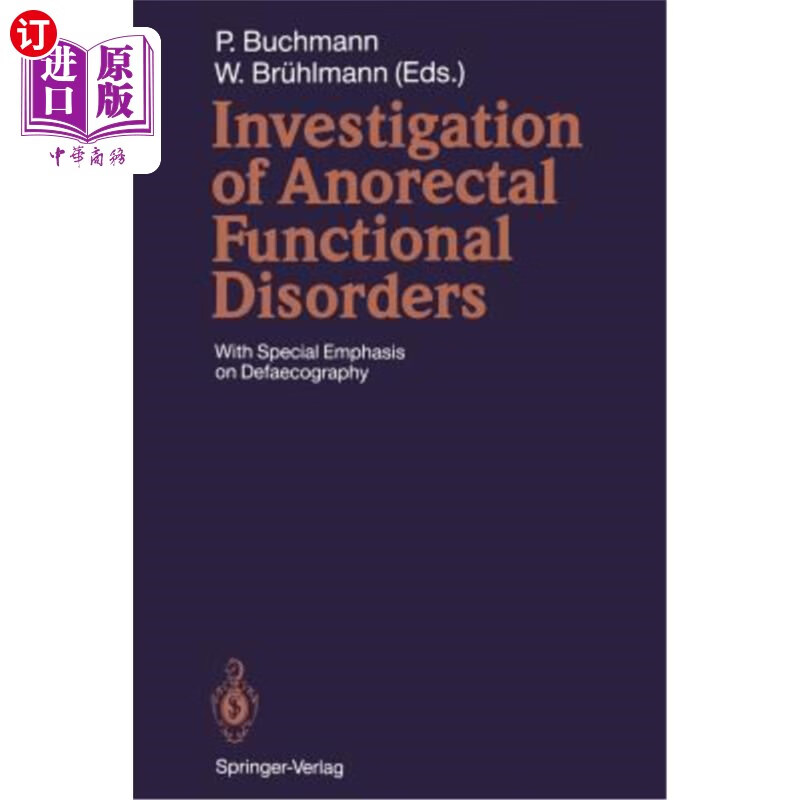 海外直订医药图书investigation of anorectal functional disorders