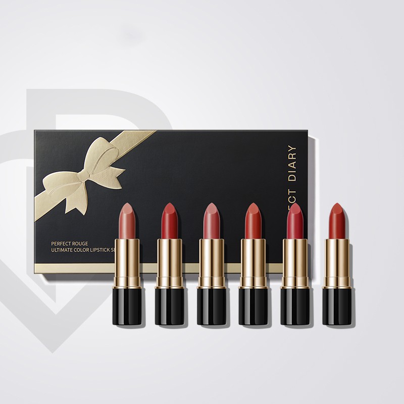 完美日记倾色暮光唇膏圣诞礼盒套装不沾杯不掉色口红6支迷你装礼品