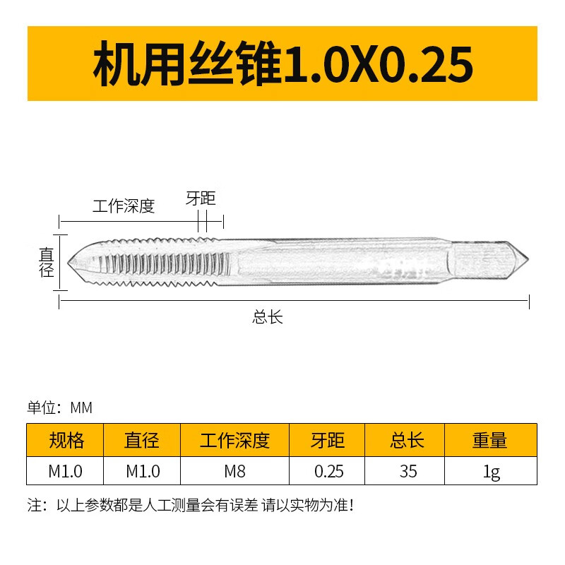细牙机用丝锥丝攻不锈钢专用多规格攻丝直槽钻头m3m4m5m6m8m10m12 m1.