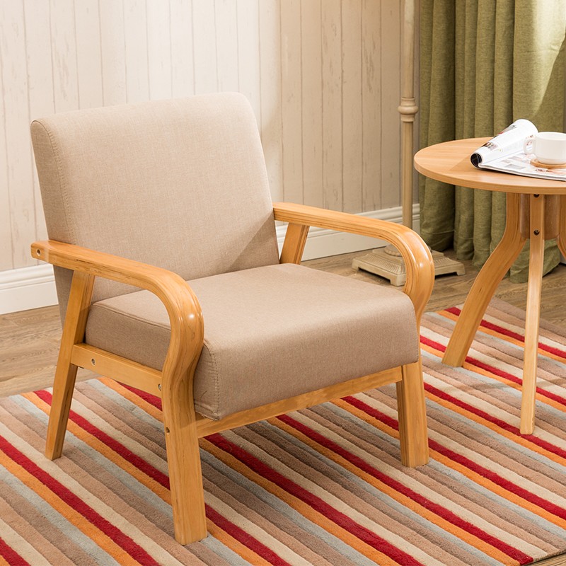 美韵恒单人沙发日式沙发组合简约小户型可拆洗休闲书房椅子 单人位