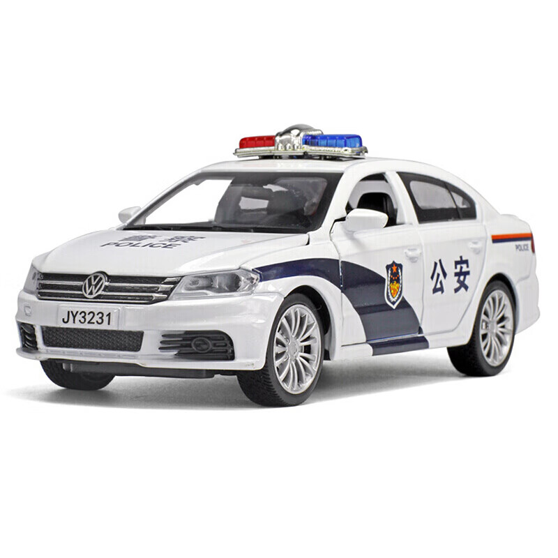 救护车120玩具车合金车模声光回力小汽车模型儿童玩具车 大众朗逸警车