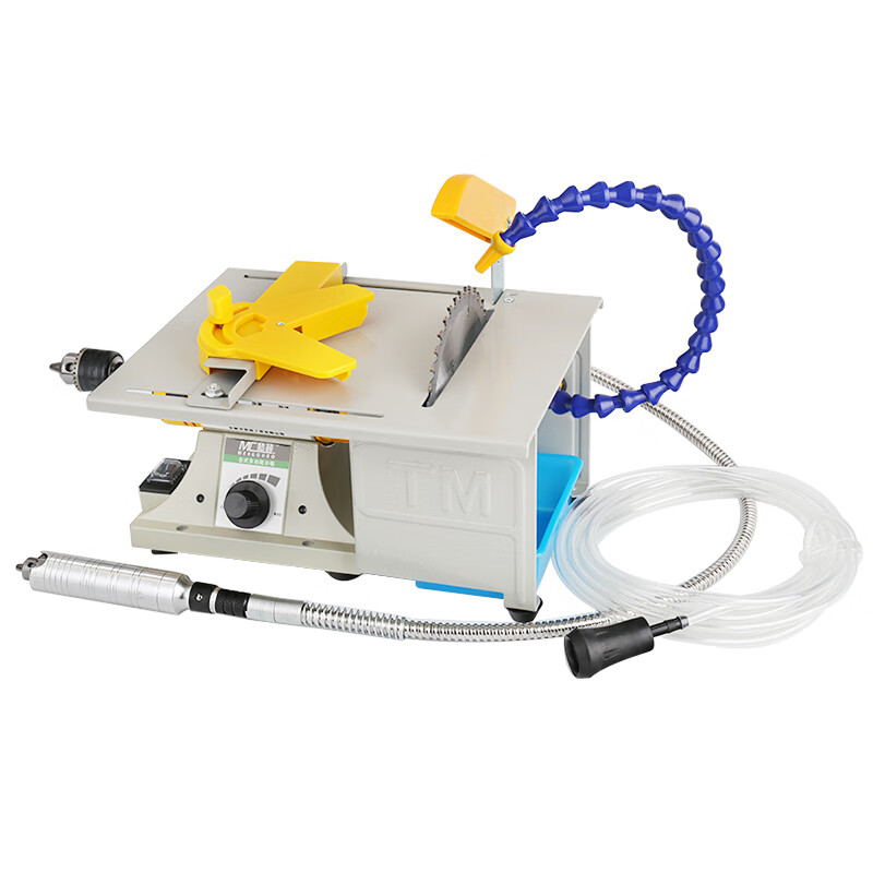 石头打磨玉石台磨机多功能玉石雕刻机台磨机小型切割机台锯小工巧手