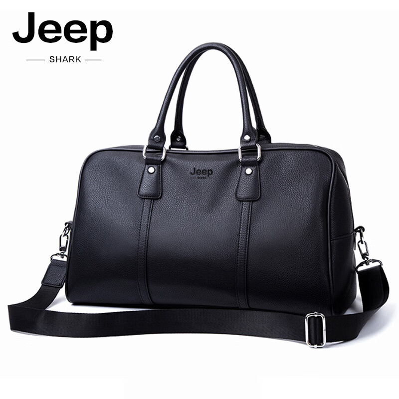 jeep吉普男士手提包真皮手拿男包商务单肩斜挎包大容量出差旅行袋