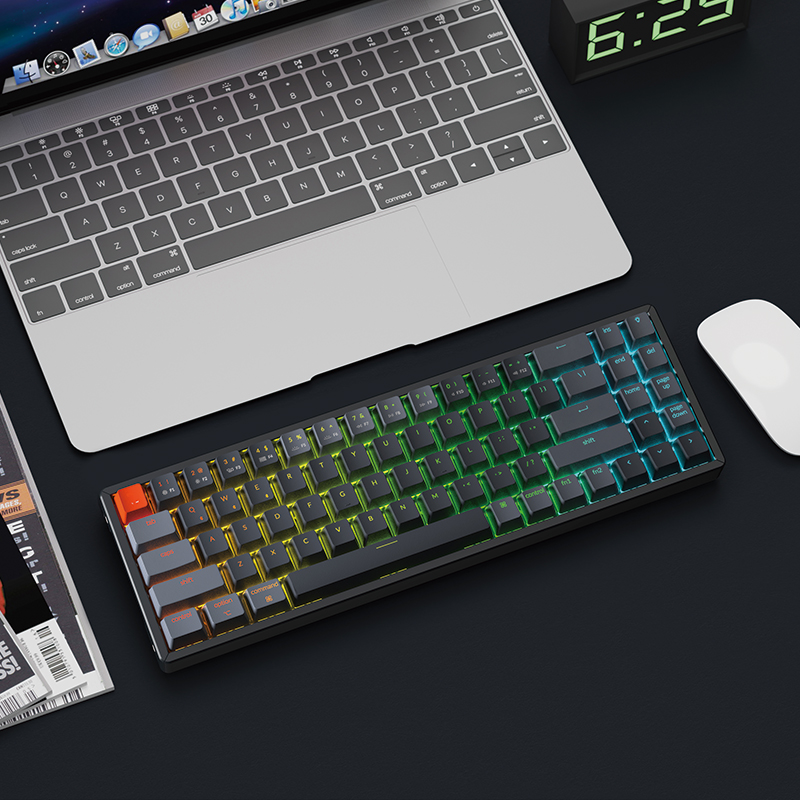 Keychron K14蓝牙机械键盘茶轴 72键铝合金边框RGB背光无线键盘 Mac/ipad办公键盘 键盘机械 双模蓝牙键盘
