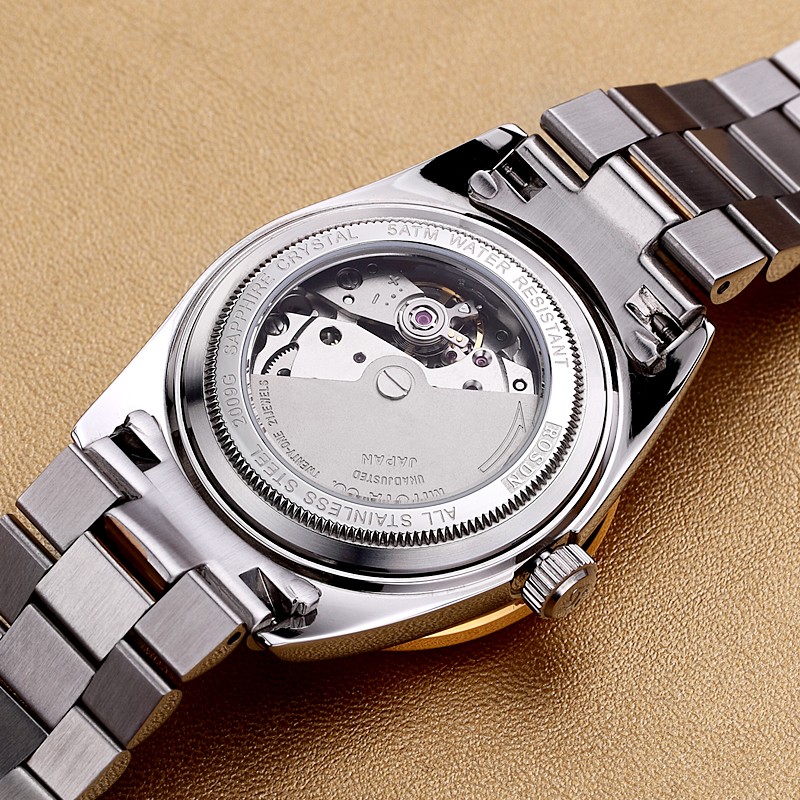 【百亿补贴】劳士顿(rosdn)满天星系列手表男士机械表 镶钻18k金表