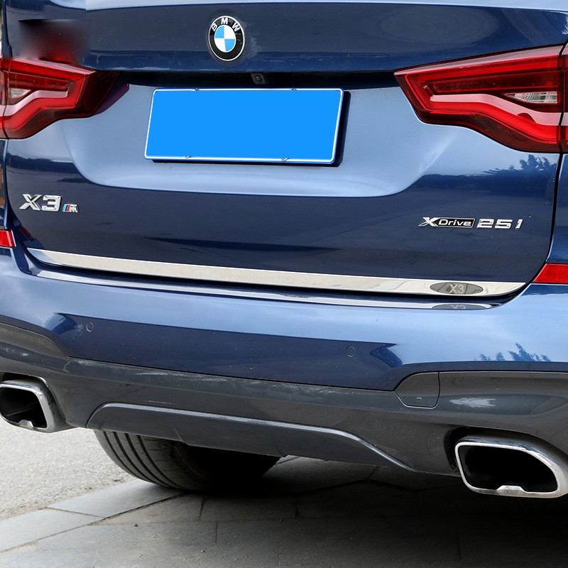 装饰亮条后备箱后标饰条专用车身亮条贴 宝马新款x3尾箱饰条【1件套】
