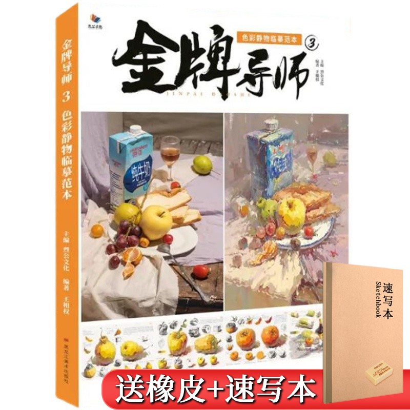 导师3色彩静物临摹范本王相权2021烈公画面黑白稿应试完整稿