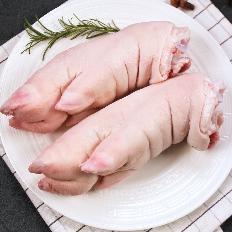 楮木香猪蹄4只 带筋猪脚猪手生猪蹄子前蹄后蹄猪爪 猪蹄生鲜 【高品质】带筋带脚4只（共4斤）