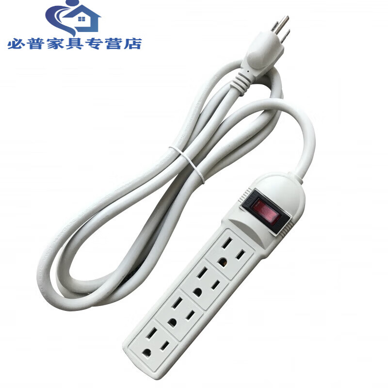 山头林村美标电源插座六孔6位美规排插15a带ul认证美式插排加拿大