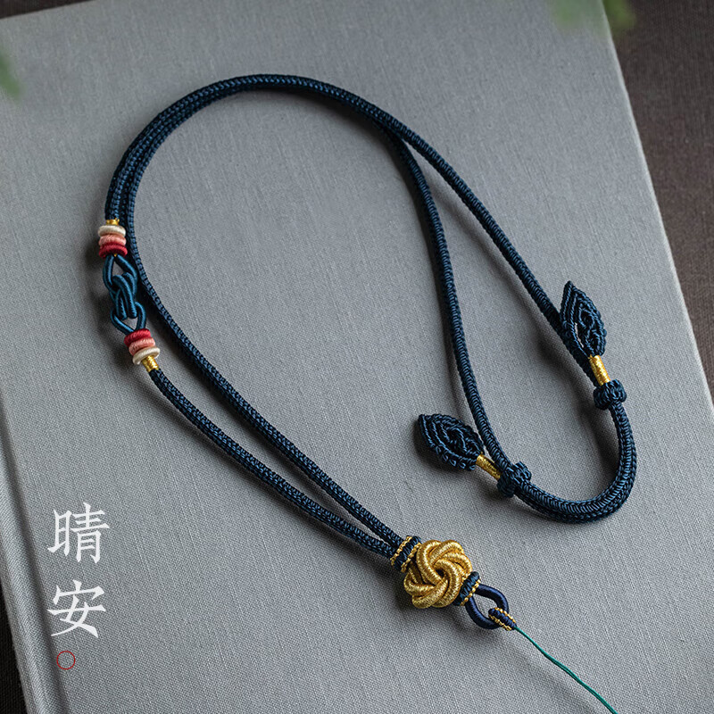 石俞记 手工编织吊坠编绳蜜蜡翡翠玉吊坠挂绳挂脖女款吊坠绳子高货绳