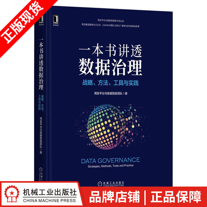 现货包邮 一本书讲透数据治理：战略、方法、工具与实践 用友平台与数据智能团队|8084754