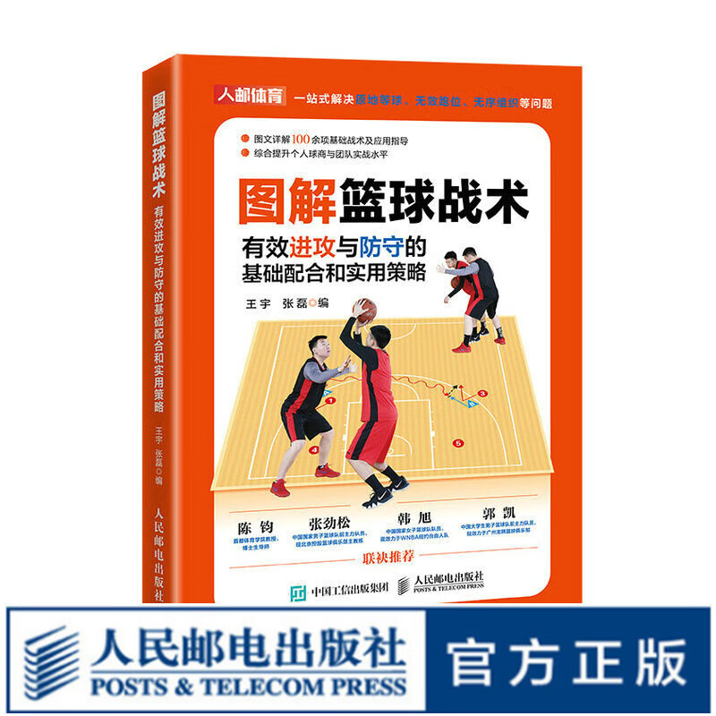 图解篮球战术 有效进攻与防守的基础配合和实用策略 篮球书籍 篮球